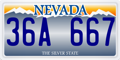 NV license plate 36A667