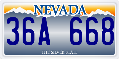 NV license plate 36A668
