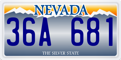 NV license plate 36A681