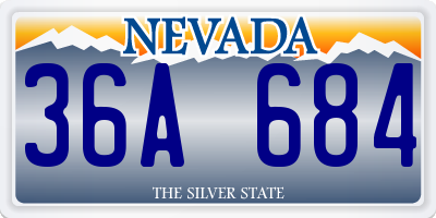 NV license plate 36A684