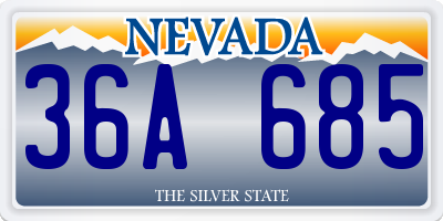 NV license plate 36A685