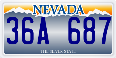 NV license plate 36A687