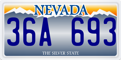 NV license plate 36A693