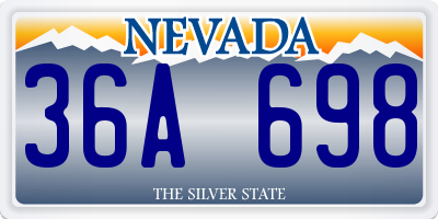 NV license plate 36A698