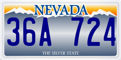 NV license plate 36A724