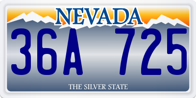 NV license plate 36A725