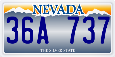 NV license plate 36A737