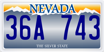 NV license plate 36A743