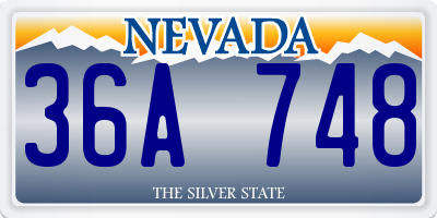 NV license plate 36A748