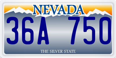 NV license plate 36A750