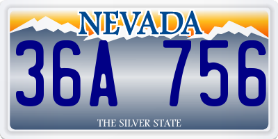 NV license plate 36A756