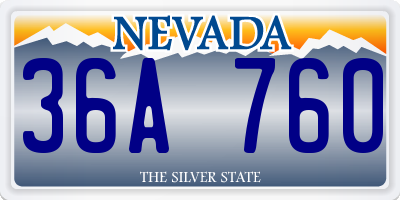 NV license plate 36A760