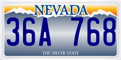 NV license plate 36A768