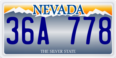 NV license plate 36A778
