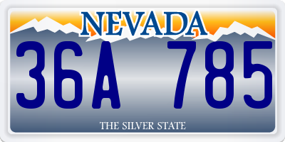 NV license plate 36A785