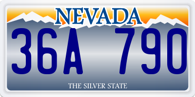 NV license plate 36A790