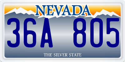 NV license plate 36A805