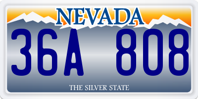 NV license plate 36A808