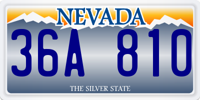 NV license plate 36A810