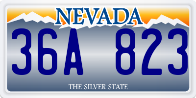 NV license plate 36A823