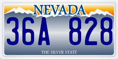 NV license plate 36A828