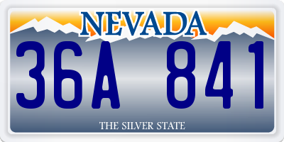 NV license plate 36A841
