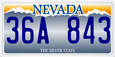 NV license plate 36A843