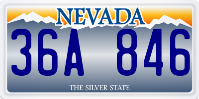 NV license plate 36A846