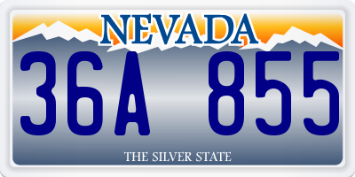 NV license plate 36A855