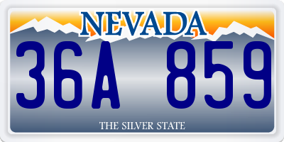 NV license plate 36A859