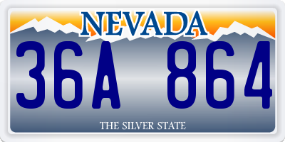 NV license plate 36A864