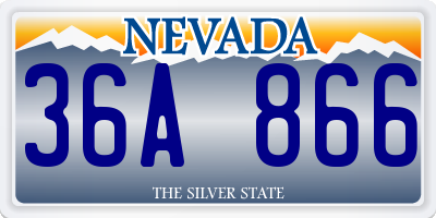 NV license plate 36A866