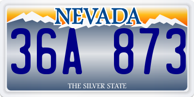 NV license plate 36A873