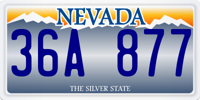 NV license plate 36A877