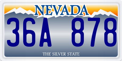 NV license plate 36A878