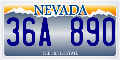 NV license plate 36A890
