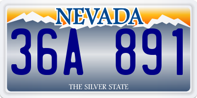 NV license plate 36A891