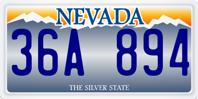 NV license plate 36A894