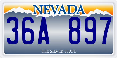NV license plate 36A897