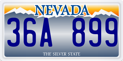 NV license plate 36A899