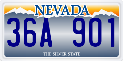NV license plate 36A901