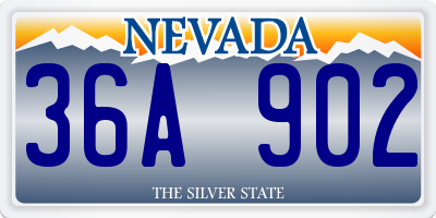 NV license plate 36A902