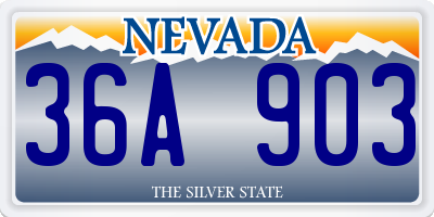 NV license plate 36A903