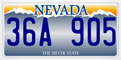 NV license plate 36A905