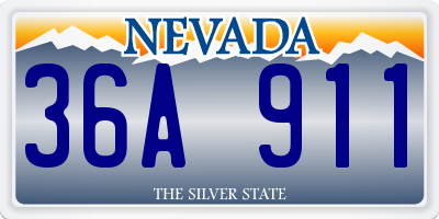 NV license plate 36A911