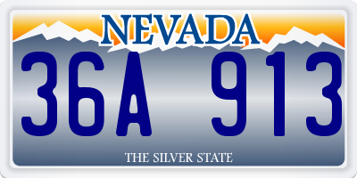 NV license plate 36A913