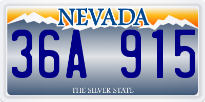 NV license plate 36A915