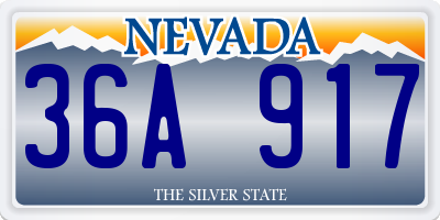 NV license plate 36A917