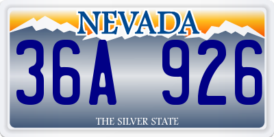 NV license plate 36A926