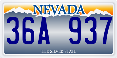 NV license plate 36A937